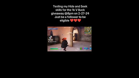 1k V-Buck giveaway on Tik Tok