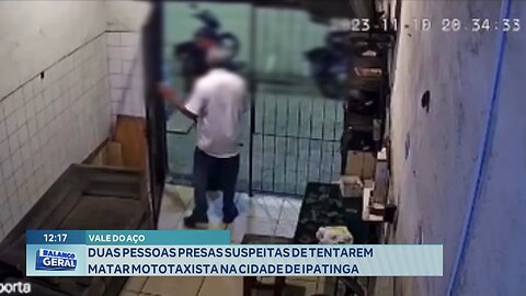 Vale do Aço: 2 Pessoas Presas Suspeitas de Tentarem Matar Mototaxista em Ipatinga.