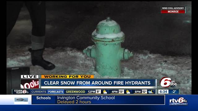 Clear snow around fire hydrants to help firefighters