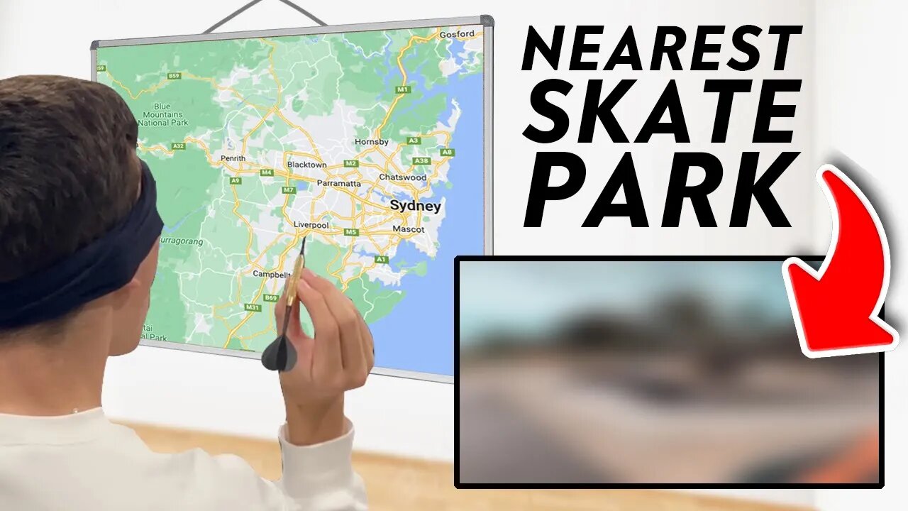 Throwing a Dart at a Map of Sydney and Skateboarding Wherever it Lands!