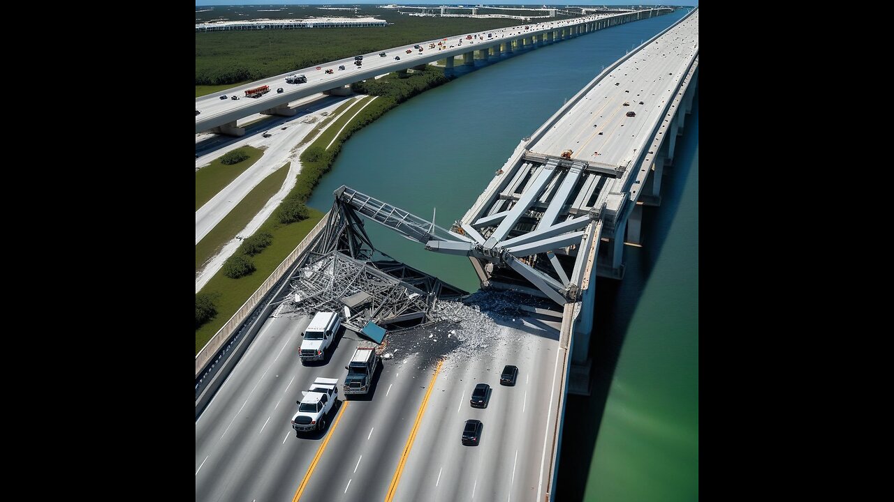 Caught on Camera: Video Captures Crane Collapse onto Florida Bridge