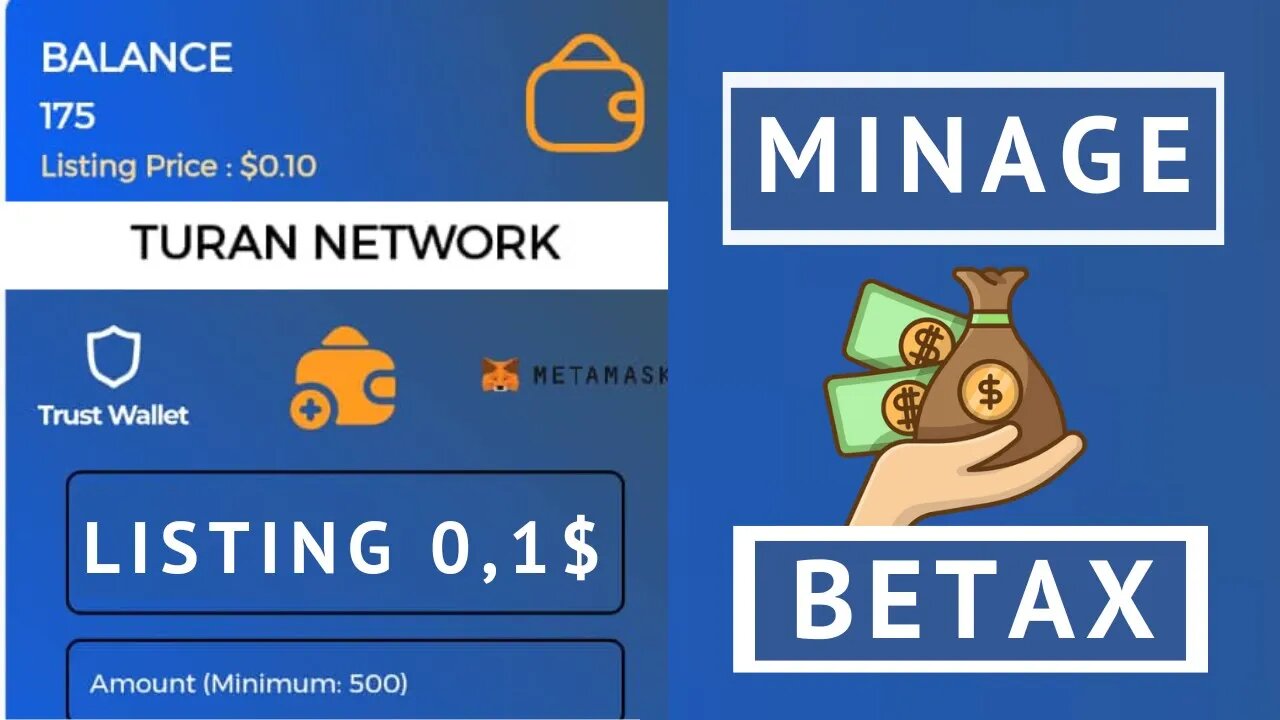 Minage crypto Betax AI TURAN Network Retrait crypto Projet crypto