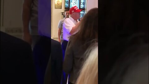 MAR-A-LAGO - President Trump just off the golf course jokes about the real estate #shorts