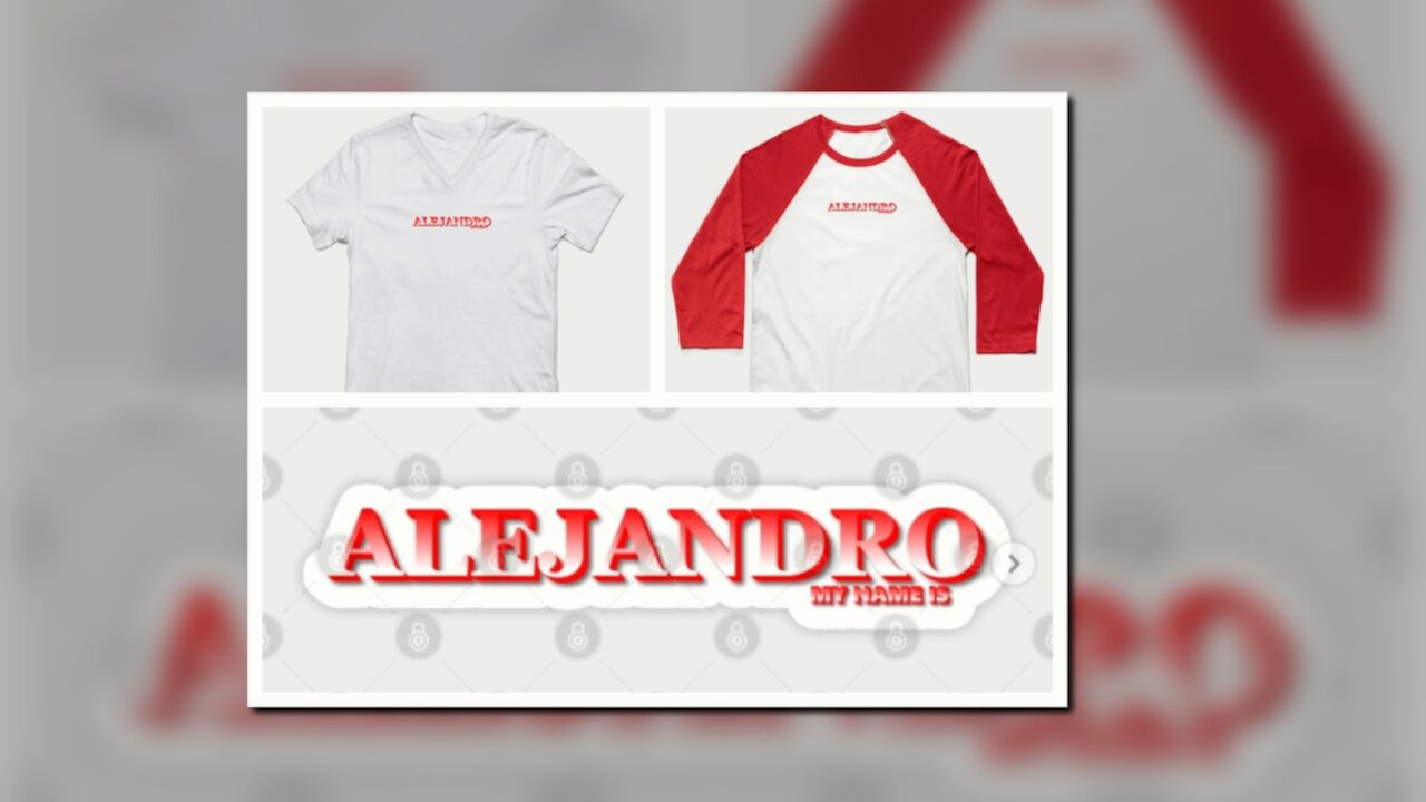 ALEJANDRO. MY NAME IS ALEJANDRO. SAMER BRASIL (TEEPUBLIC)