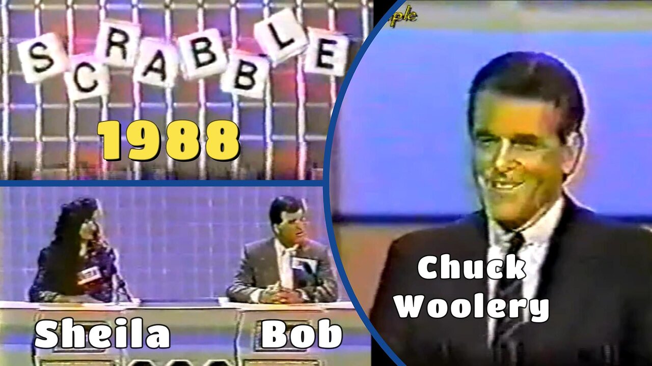 Chuck Woolery | Scrabble (1988) | Sheila vs Bob Lori vs Harold | Full Episode | Game Shows