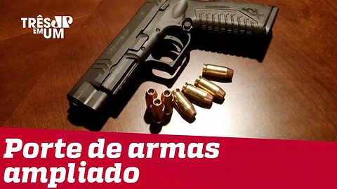 Decreto assinado por Jair Bolsonaro amplia o porte de armas para um conjunto de 20 profissões.