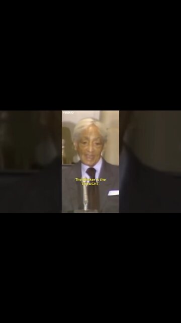 The 'experiencer' separate from the experience is illusion [K's U.N. SPEECH] #Short