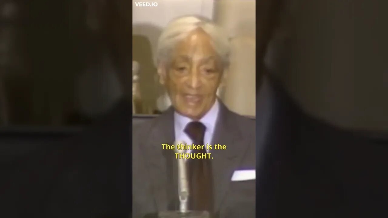The 'experiencer' separate from the experience is illusion [K's U.N. SPEECH] #Short