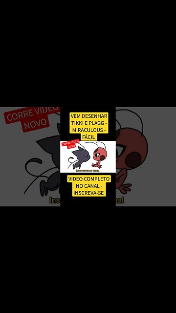COMO DESENHAR TIKKI E PLAGG - MIRACULOUS - FÁCIL #desenho #shorts #desenhofacil #desenhofofo
