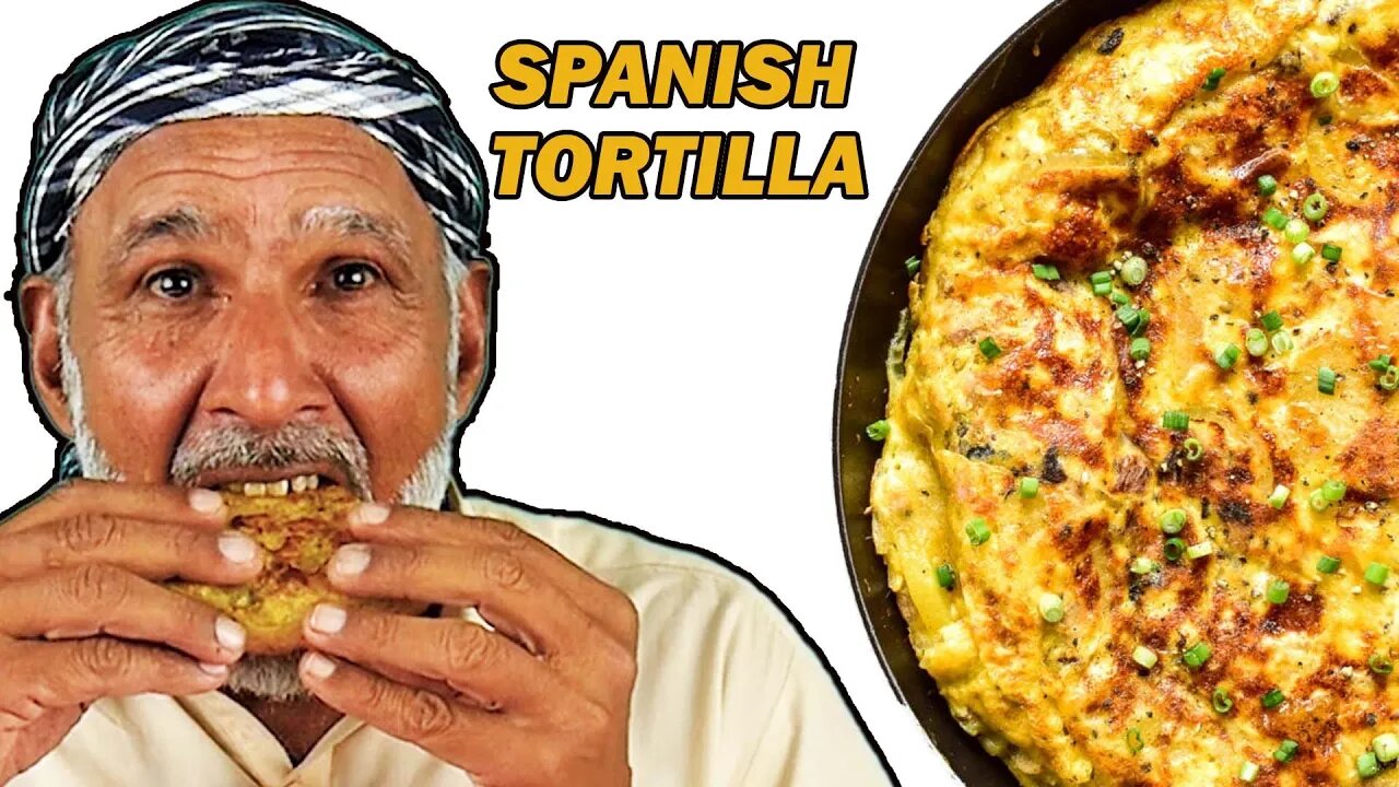 Tribal People Try Spanish Omelette