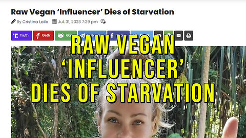 Raw Vegan "Fruitarian" Influencer Dies From Starvation in 2023