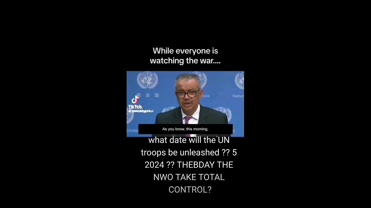 NWO W.H.O TAKE OVER IN MAY 2024 BE WARNED