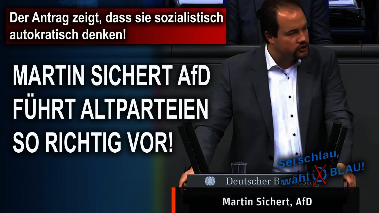 Der Antrag zeigt, dass sie sozialistisch autokratisch denken, Martin Sichert AfD