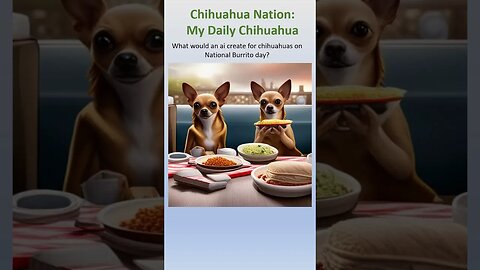 What can I get the ai to create for National Burrito Day with chihuahuas? #shorts