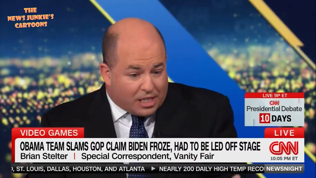 Deep fake journalist Brian Stelter claims that video clips of Biden are not real because they are too short, out of context & don't show that most of the time Biden doesn't fall off the bike, on stage or Air Force One stair.