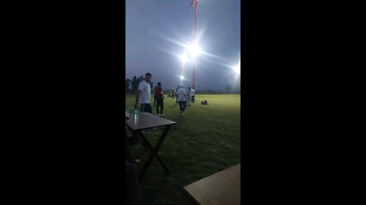 cricket ground in kotkapura with lights