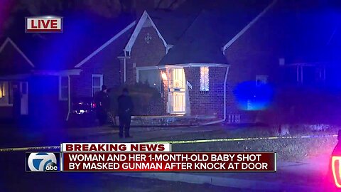 Young woman, one-month-old baby shot on Detroit's west side