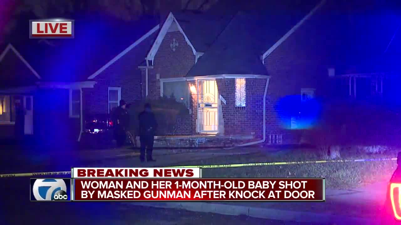 Young woman, one-month-old baby shot on Detroit's west side