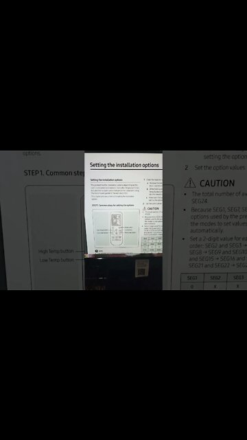 Samsung HVAC E163 Option Error #installationoptions @Samsung HVAC