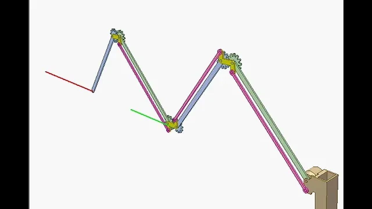 3112 Folding barrier 4 Straight line drawing mechanism