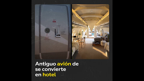 Antiguo avión Airbus A320 se convierte en hotel en Gales