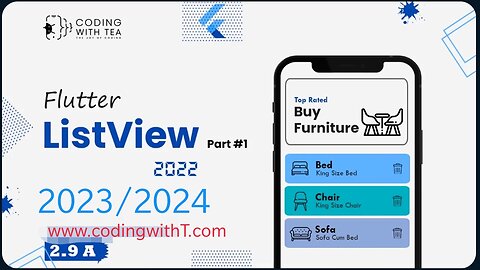 2.8+2.9a - Flutter List View and List Tile | Flutter for beginners 2024 2025