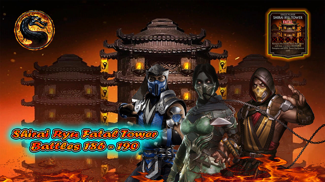 MK Mobile. Shirai Ryu Fatal Tower Battles 186 - 190 [ Mortal Kombat ]