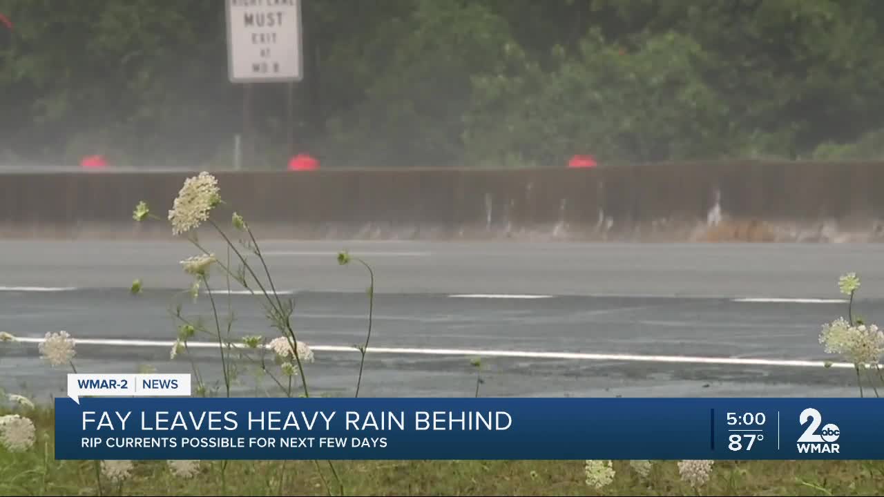 Heavy rain from Tropical Storm Fay on the Eastern Shore