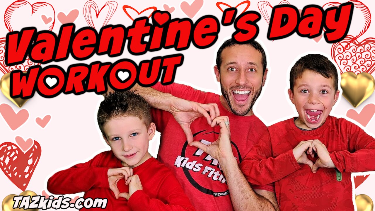 VALENTINE'S DAY WORKOUT For KIDS! Fun Exercise and Entertainment!