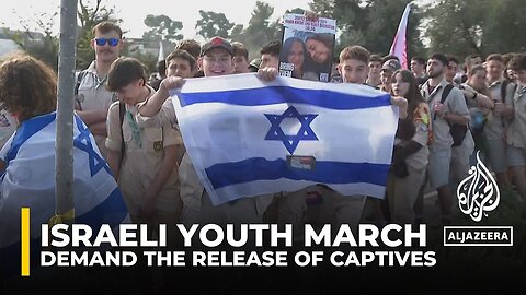 Israeli youths hold rally in West Jerusalem to push for release of Hamas captives
