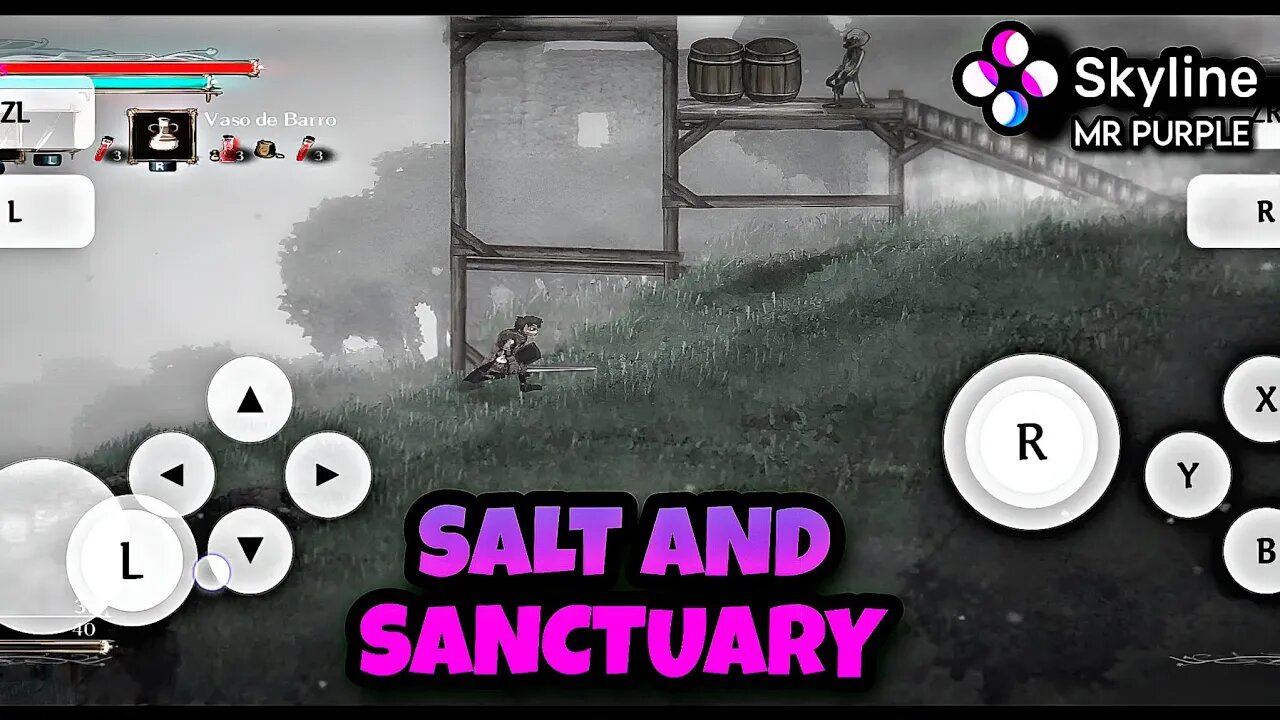 SALT AND SANCTUARY - Game Play teste no Skyline Mr purple emulator Switch Android SD888+/8GB