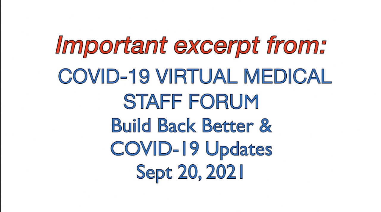 Revealing Excerpt from VCH COVID-19 Virtual Medical Staff Forum