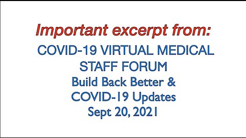 Revealing Excerpt from VCH COVID-19 Virtual Medical Staff Forum