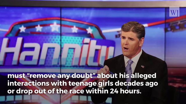 Sean Hannity Gives Roy Moore 24-Hour Ultimatum