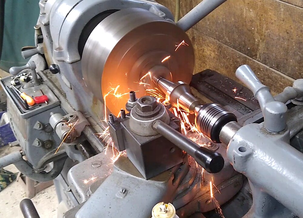 Cutting tool steel too fast on a lathe