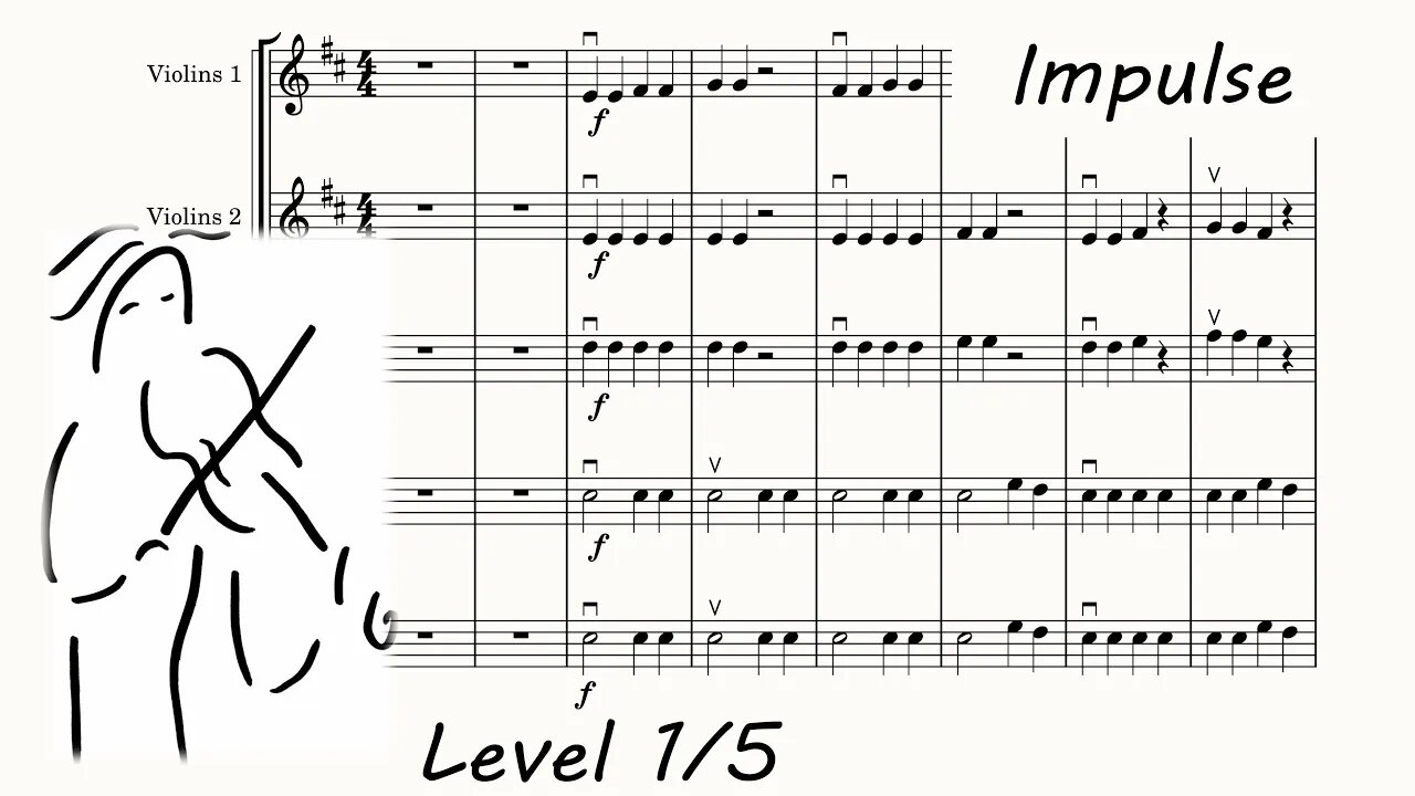 Impulse. Music Score for Orchestra. Impulse Orchestra. Play Along. www.SashaViolin.com