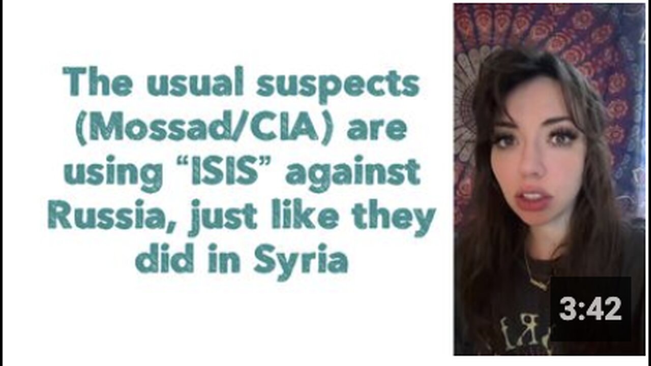 The usual suspects (Mossad/CIA) are using “ISIS” against Russia, just like they did in Syria