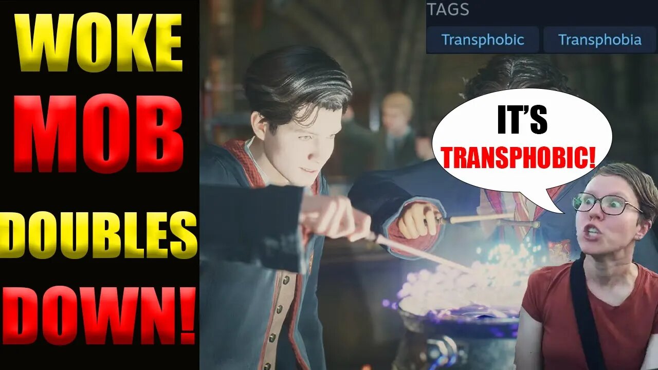 WOKE MOB can't take the L | They tried to trash Hogwarts Legacy Steam page