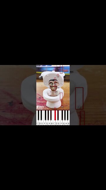 skibidi toilet as claymation (@ClayClaim) - Octave Piano Tutorial