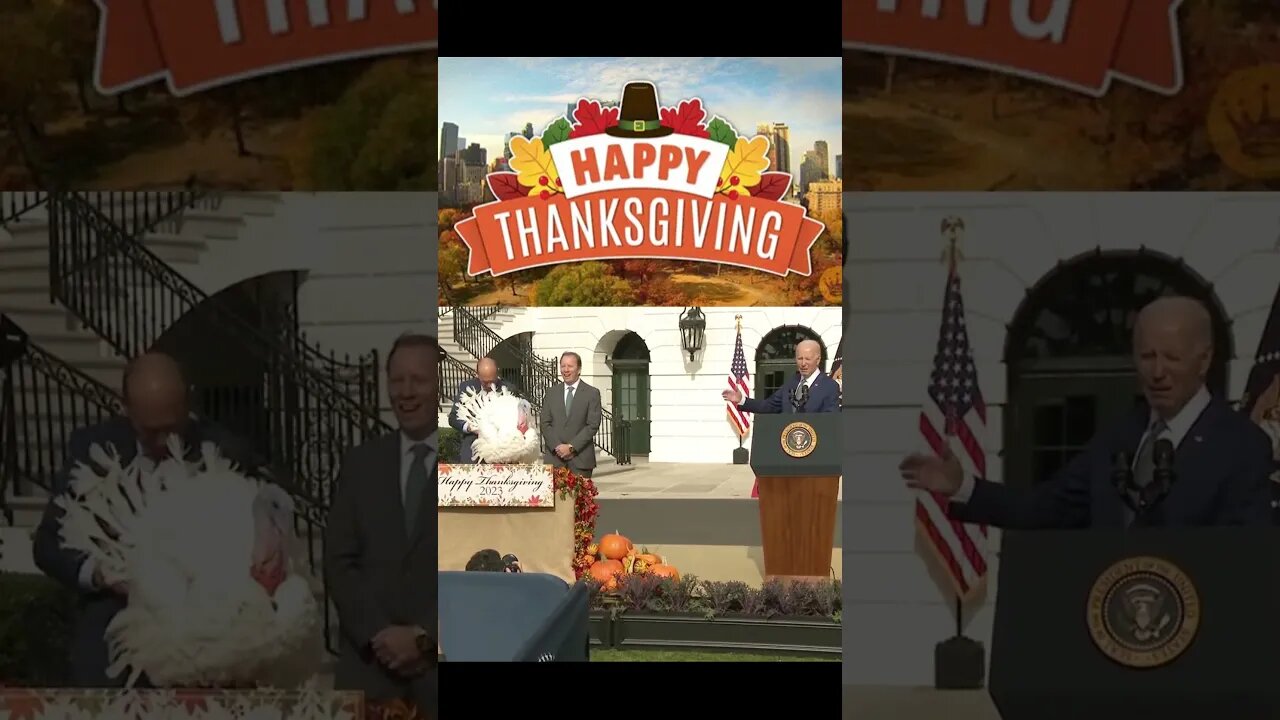 The Turkey Had Something To Say To Joe #happythanksgiving #joebiden #turkeypardon #potus