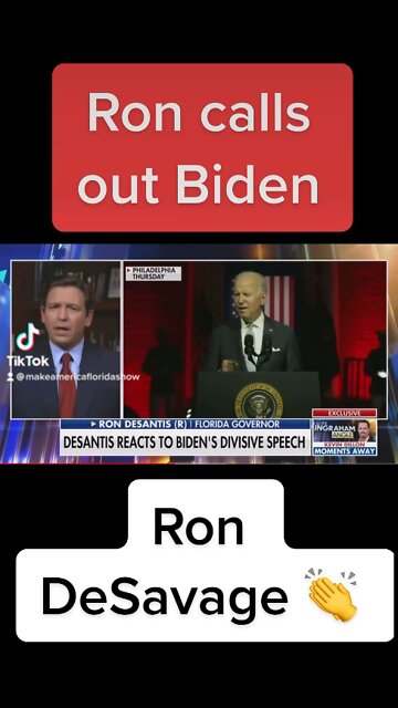 DeSantis calls out Joe Biden for putting Americans last 👏