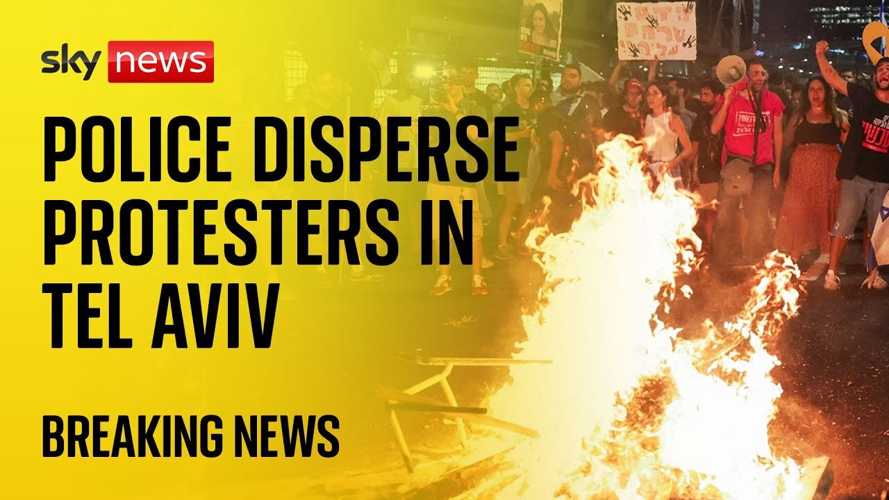 Police disperse protesters after more than 300,000 people join demonstration in Tel Aviv