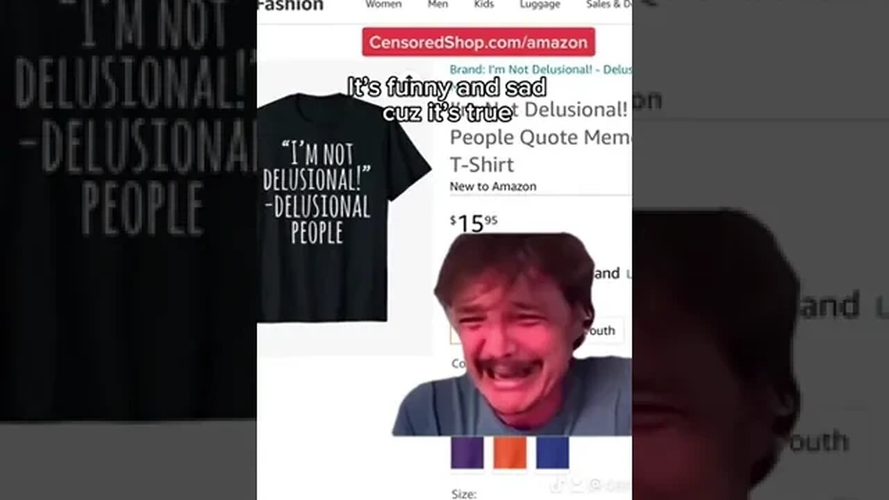 Delusional people never think they are... Funny T-Shirt Amazon Haul #capcut #funny #comedy #shorts
