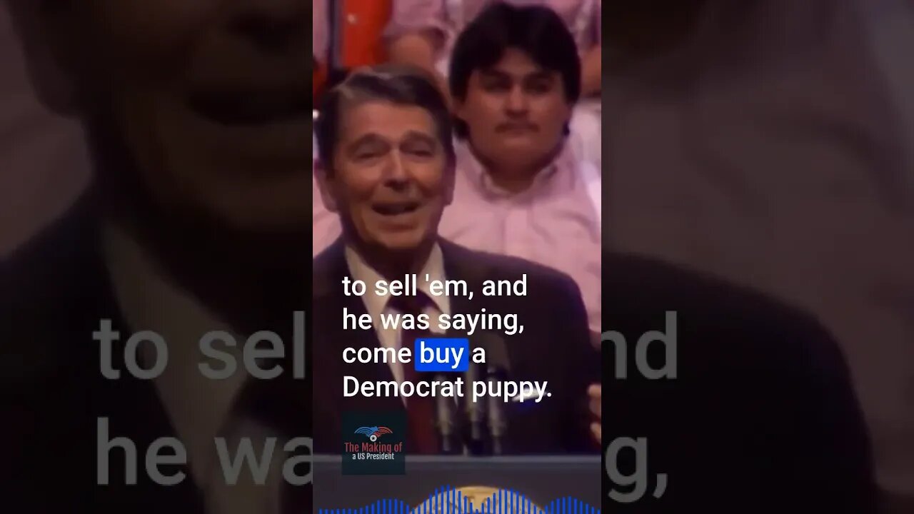 Ronald Reagan JOKE About Democrat vs Republican Puppies.