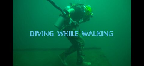 diving while walking