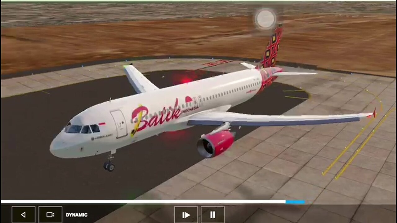 Airbus A320 Batik Air landing in Jakarta coming from Bangkok