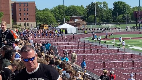 100m hurdle prelims WIAA State meet Maddie Hogan 14.84s