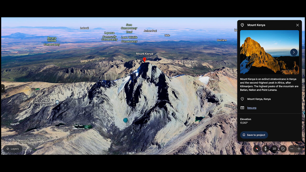 Mt. Kenya the Throne of gOd in the Bible