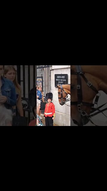 Kid dressed as a kings guard #horseguardsparade