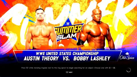 WWE SummerSlam 2022 Bobby Lashley vs Theory for the WWE United States Championship